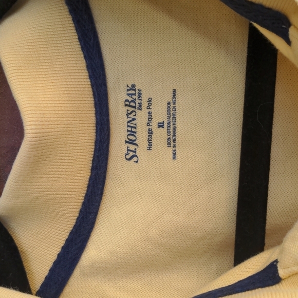 𝅺st. John’s Bay Legacy Polo men’s size XL yellow - Picture 2 of 3